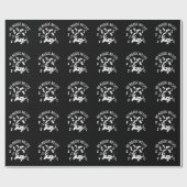 Geen Moosic No Life Funny Koe Pun Dark BG Cadeaupapier (Vlak)