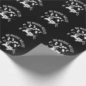 Geen Moosic No Life Funny Koe Pun Dark BG Cadeaupapier (Hoek)