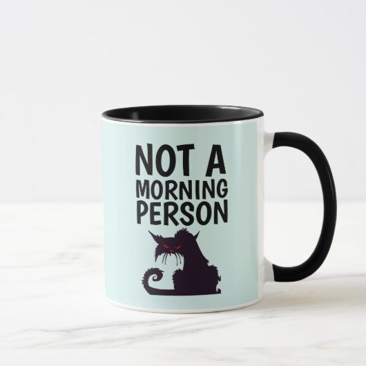 GEEN MORENDE PERSOON CAT FUNNY COFFEE MUGS MOK (Rechts)