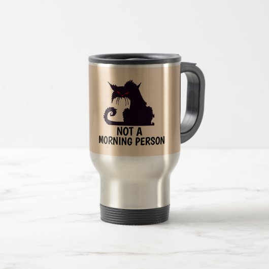 GEEN MORENDE PERSOON CAT-REISKOFFIE MUG REISBEKER (Voorkant rechts)