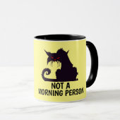 GEEN MORENDE PERSOON GRUMPY BLACK CAT COFFEE MUGS MOK (Voorkant rechts)
