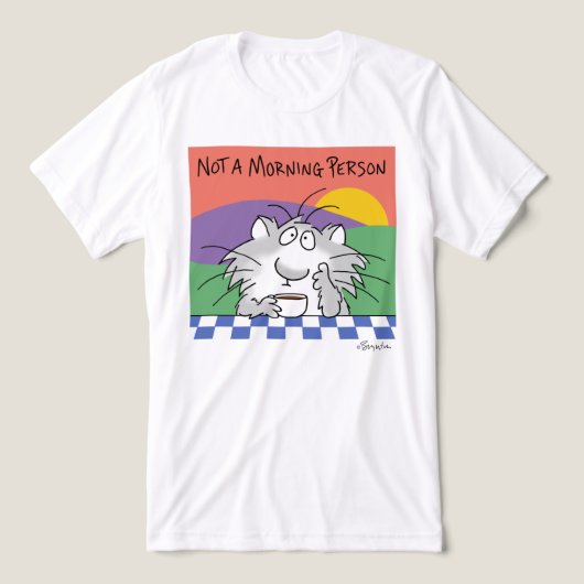 GEEN MORGEN PERSOON DOOR Sandra Boynton Tri-Blend Shirt (Design voorkant)