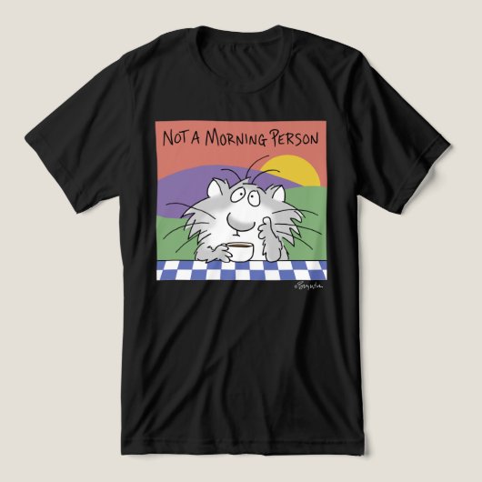 GEEN MORGEN PERSOON DOOR Sandra Boynton Tri-Blend Shirt (Design voorkant)