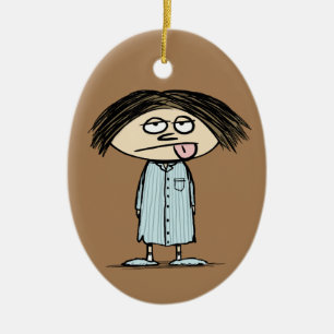 Geen Morning Person Funny Humorisy Keramisch Ornament