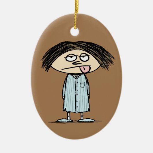 Geen Morning Person | Funny Humorisy Keramisch Ornament (Voorkant)