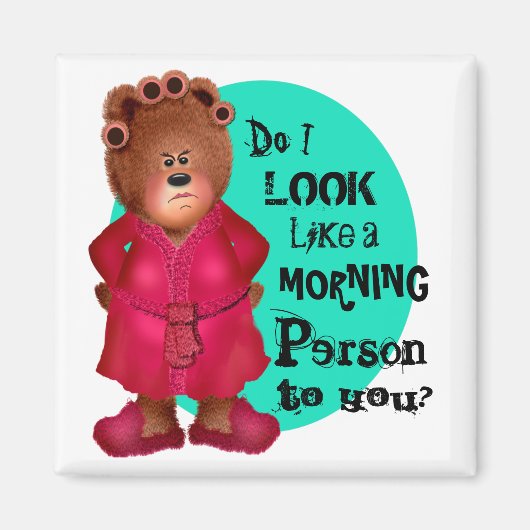 Geen Morning Person Magneet (Voorkant)