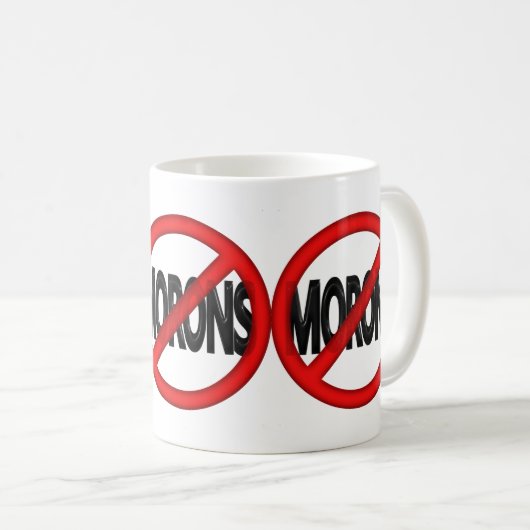 Geen Morons Koffiemok (Voorkant rechts)