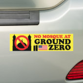 Geen Moskee 3 Bumpersticker (Op auto)
