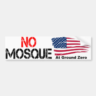 Geen moskee bij grondnul bumpersticker