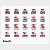 Geen moskee bij grondnul ronde sticker (Vel)