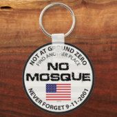 Geen moskee bij grondnul sleutelhanger (Voorkant)