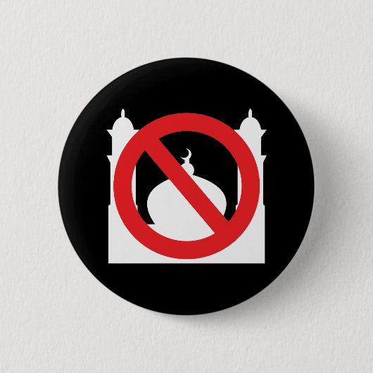 Geen moskee Geen tekst Ronde Button 5,7 Cm (Voorkant)