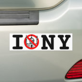 Geen moskee NY Bumpersticker (Op auto)