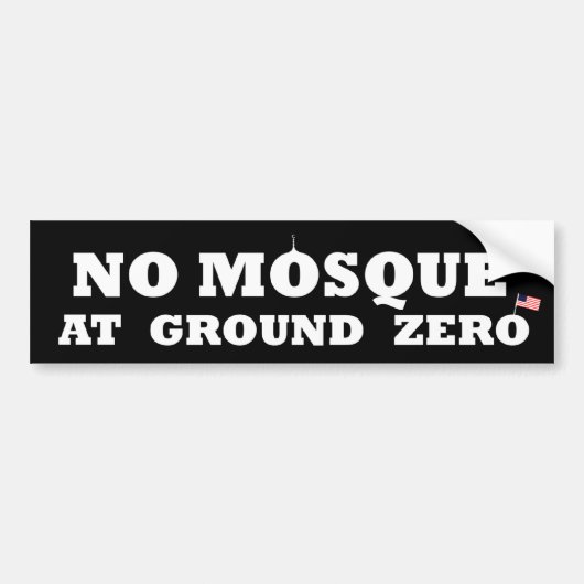 Geen moskee op de grond nul bumpersticker (Voorkant)