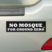 Geen moskee voor grondnul bumpersticker (Op auto)