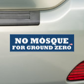Geen moskee voor grondnul bumpersticker (Op auto)