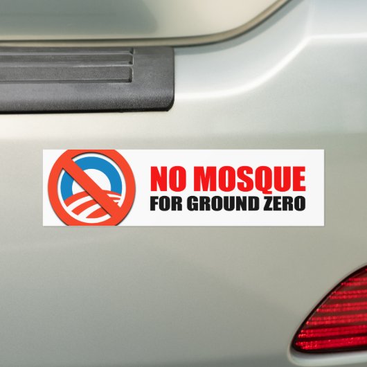 GEEN MOSQUE VOOR GRONDZERO BUMPERSTICKER (Op auto)