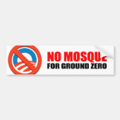 GEEN MOSQUE VOOR GRONDZERO BUMPERSTICKER (Voorkant)