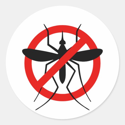 Geen Mosquito ongediertebestrijding pictogram Ronde Sticker (Voorkant)