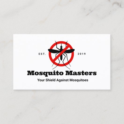 Geen Mosquito ongediertebestrijding pictogram Visitekaartje (Voorkant)