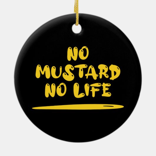 Geen mosterd geen leven keramisch ornament (Achterkant)