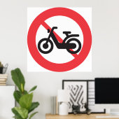 Geen motorfietsen Road Sign Poster (Thuiskantoor)