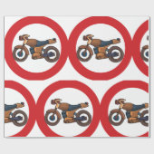 Geen motorfietsen wegbord cadeaupapier (Vlak)