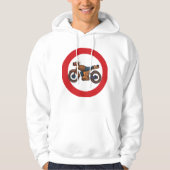Geen motorfietsen wegbord hoodie (Voorkant)