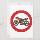 Geen motorfietsen wegbord kaart (Voorkant)