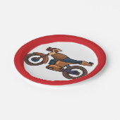 Geen motorfietsen wegbord papieren bordje (Gekanteld)