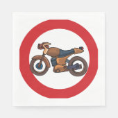 Geen motorfietsen wegbord servet (Voorkant)