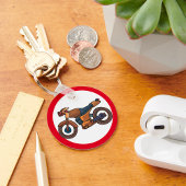 Geen motorfietsen wegbord sleutelhanger