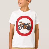 Geen motorfietsen wegbord t-shirt (Voorkant)