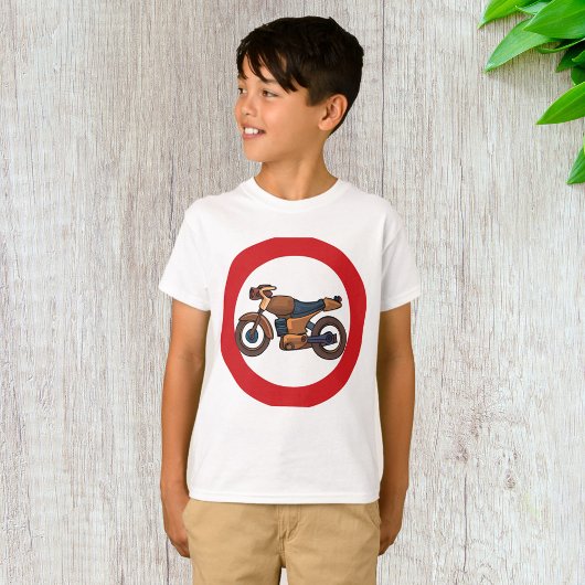 Geen motorfietsen wegbord t-shirt