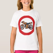 Geen motorfietsen wegbord t-shirt (Voorkant)