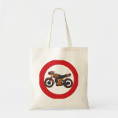 Geen motorfietsen wegbord tote bag (Voorkant)
