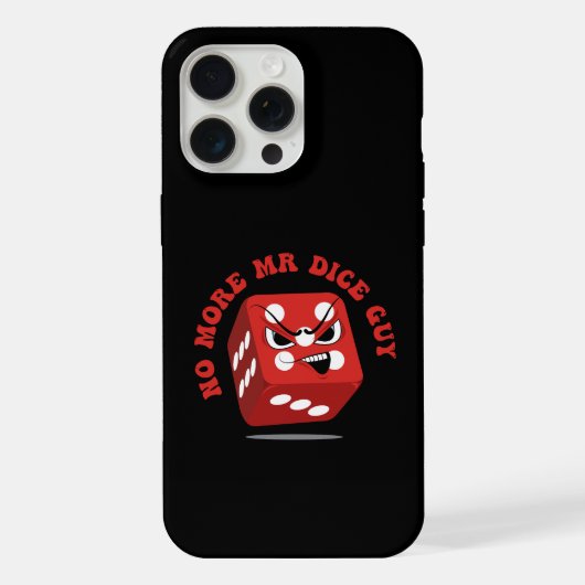 Geen Mr. Nice Guy Angry Cartoon Dice meer iPhone Hoesje (Achterkant)