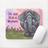 Geen muis! Funny Elephant on Pink Muismat (Met muis)