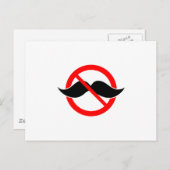 GEEN MUSTACHE - ANTI-MUSTACHE - VERSCHUIVEN DAT di Briefkaart (Voorkant / Achterkant)