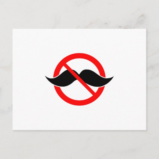 GEEN MUSTACHE - ANTI-MUSTACHE - VERSCHUIVEN DAT di Briefkaart (Voorkant)