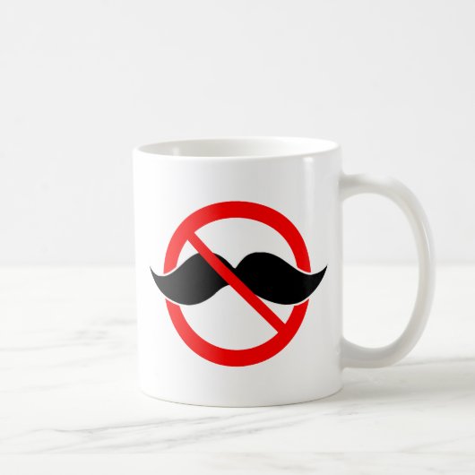 GEEN MUSTACHE - ANTI-MUSTACHE - VERSCHUIVEN DAT di Koffiemok (Rechts)