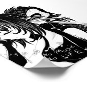 Geen muziek geen leven animemeisje poster (Hoek)