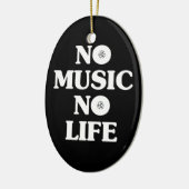 GEEN MUZIEK, GEEN LEVEN KERAMISCH ORNAMENT (Links)