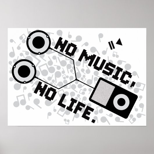 GEEN MUZIEK, GEEN LEVEN. POSTER (Voorkant)