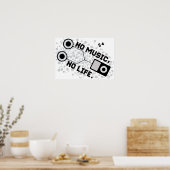 GEEN MUZIEK, GEEN LEVEN. POSTER (Keuken)
