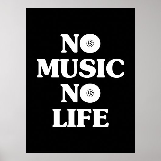 GEEN MUZIEK, GEEN LEVEN POSTER (Voorkant)