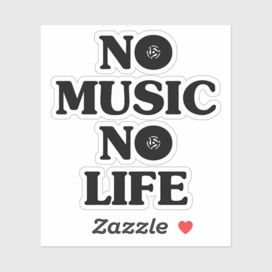 GEEN MUZIEK, GEEN LEVEN STICKER (Vel)