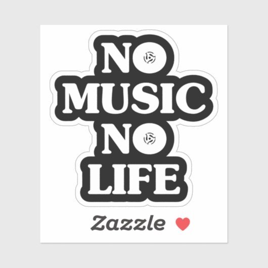 GEEN MUZIEK, GEEN LEVEN STICKER (Vel)