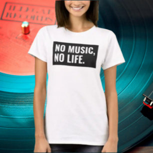Geen Muziek Geen Leven T-shirt – T-shirt met Krach