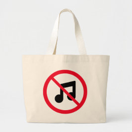 Geen muziek rode cirkel teken | Jumbo-Canvas tas